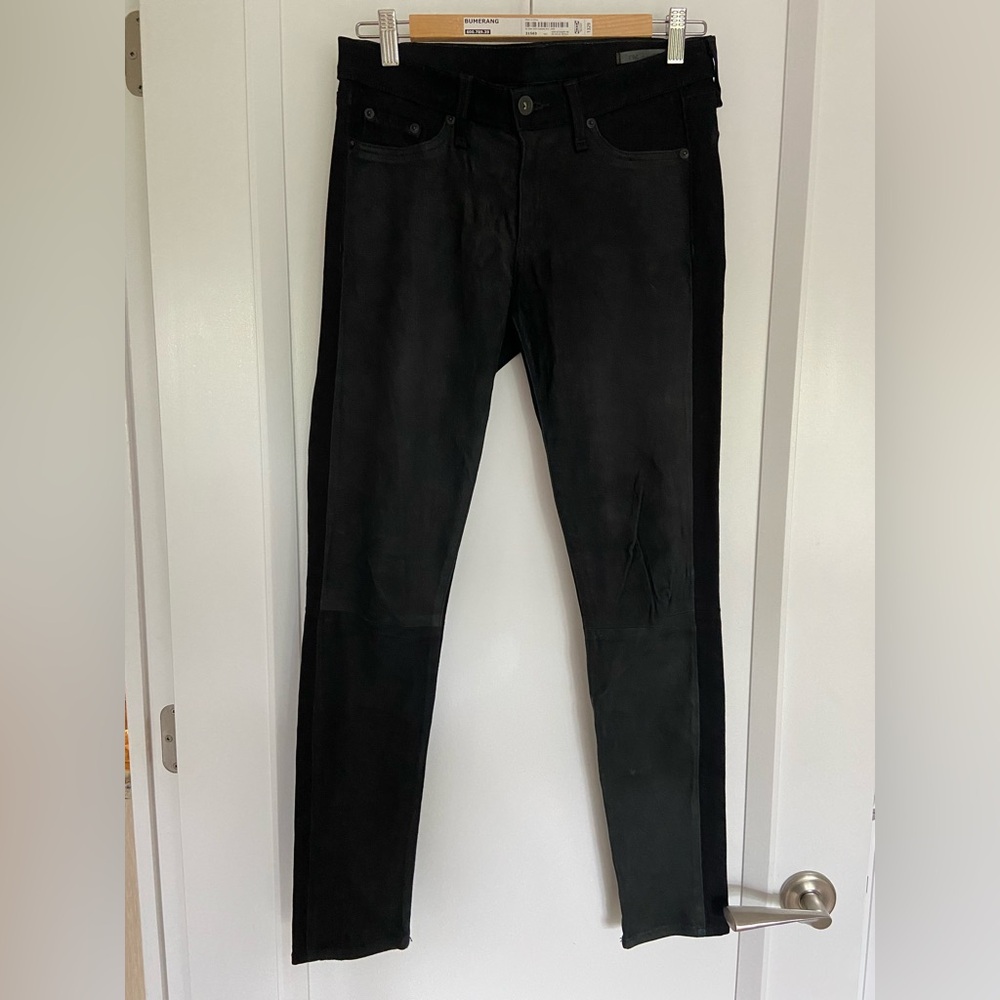 Rag and Bone Half Leather Half Denim Pants Size 28